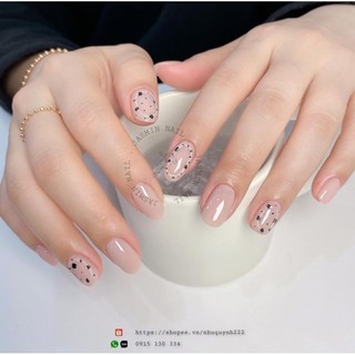 [Freeship] Nailbox bộ móng úp thiết kế 10 móng tặng keo dũa có nhận làm theo yêu cầu