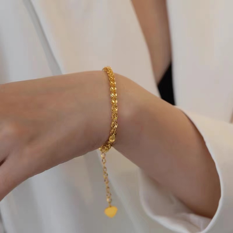 Vòng tay hình đuôi phượng hoàng mạ vàng 18k phong cách Trung Hoa độc đáo