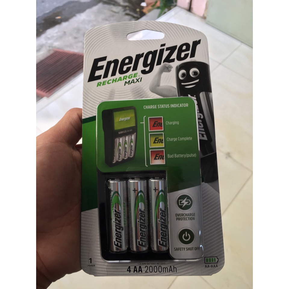 Pin sạc AA/ AAA Energizer 1.2v NH15-PPRP2/ AA2000mAh_AA2300mah_AAA800mah_ AAA700mah_9V175mah _Made in Japan