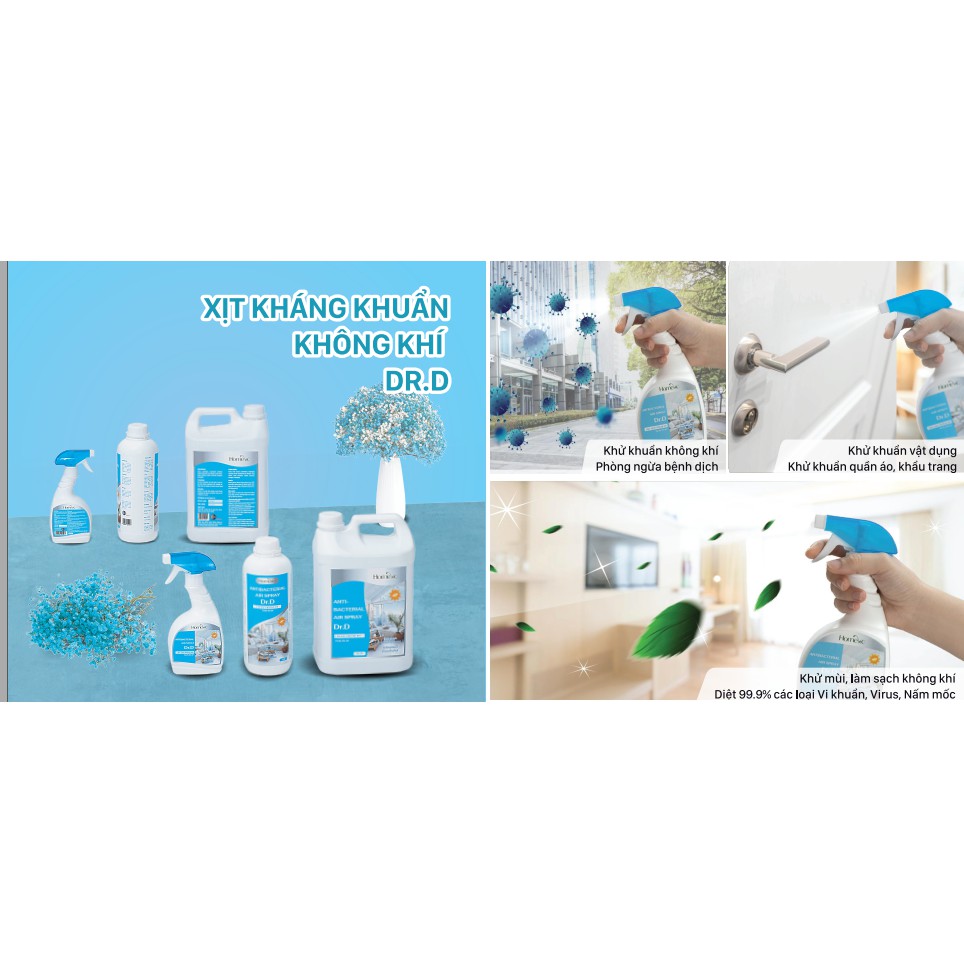 Combo Xịt kháng khuẩn không khí Dr.D 500ml và Lau bếp Botanic enzyme 100ml | BigBuy360 - bigbuy360.vn