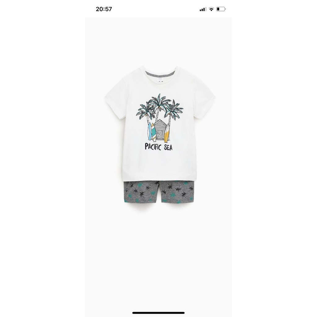 Bộ bé trai ZR chất cotton họa tiết