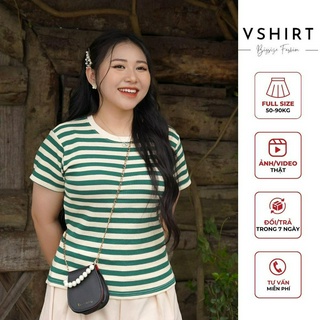 Áo thun kẻ sọc ngang bigsize VSHIRT