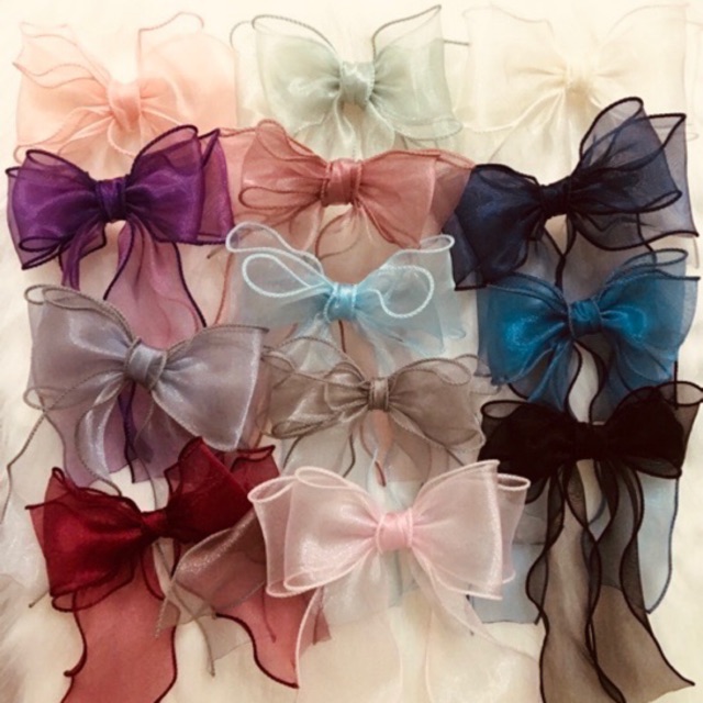 Kẹp /cột nơ voan ( hàng loại 1) phong cách Hàn Quốc