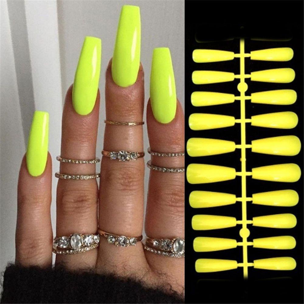 Set 20 Móng Tay Giả Bằng Acrylic DIY Ốp