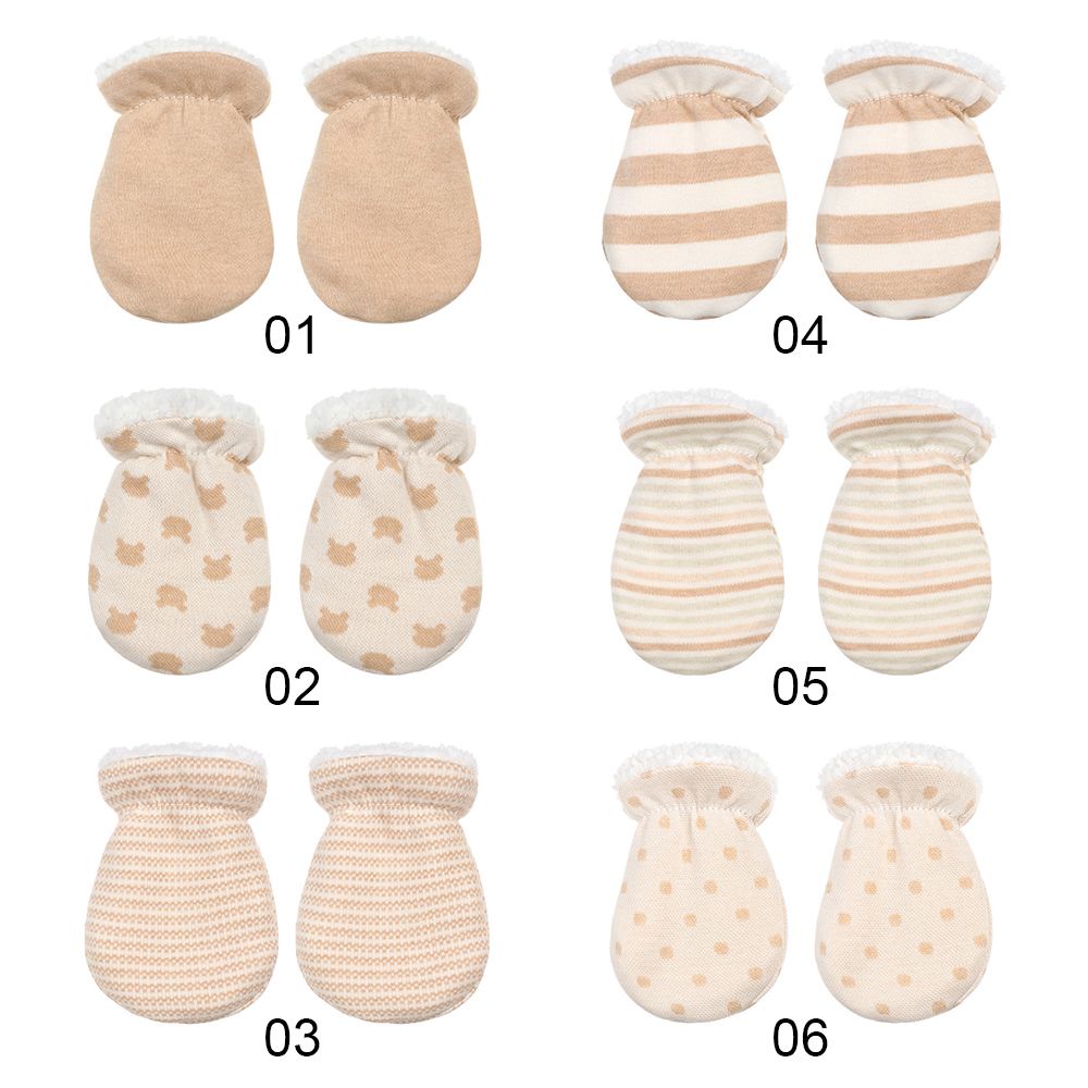 Găng Tay Vải Lông Cừu Dày Dặn Ấm Áp Dễ Thương Cho Bé