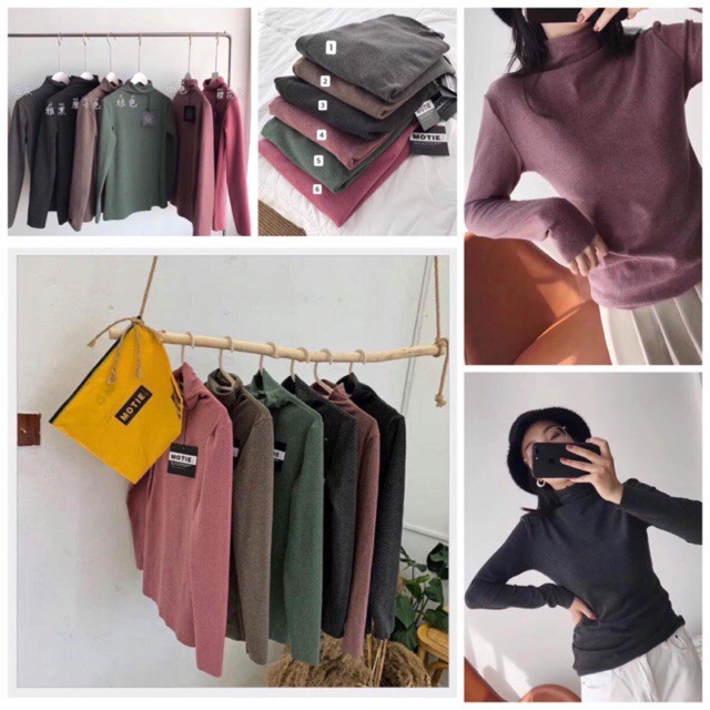 Áo giữ nhiệt cổ cao 3 phân cao cấp Motie lên dáng siêu đẹp