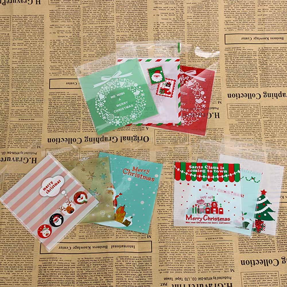 GOGOUP Bộ 100 Túi Đựng Kẹo Giáng Sinh Dễ Thương