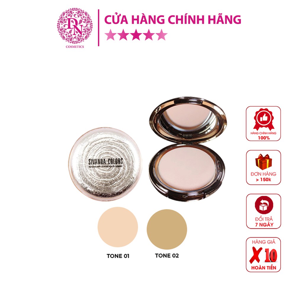 Phấn Phủ Nén Kiềm Dầu Sivanna Colors HF689 20g