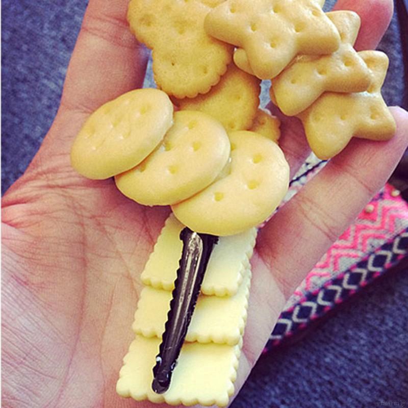 Kẹp tóc hình bánh quy đáng yêu cho bé gái