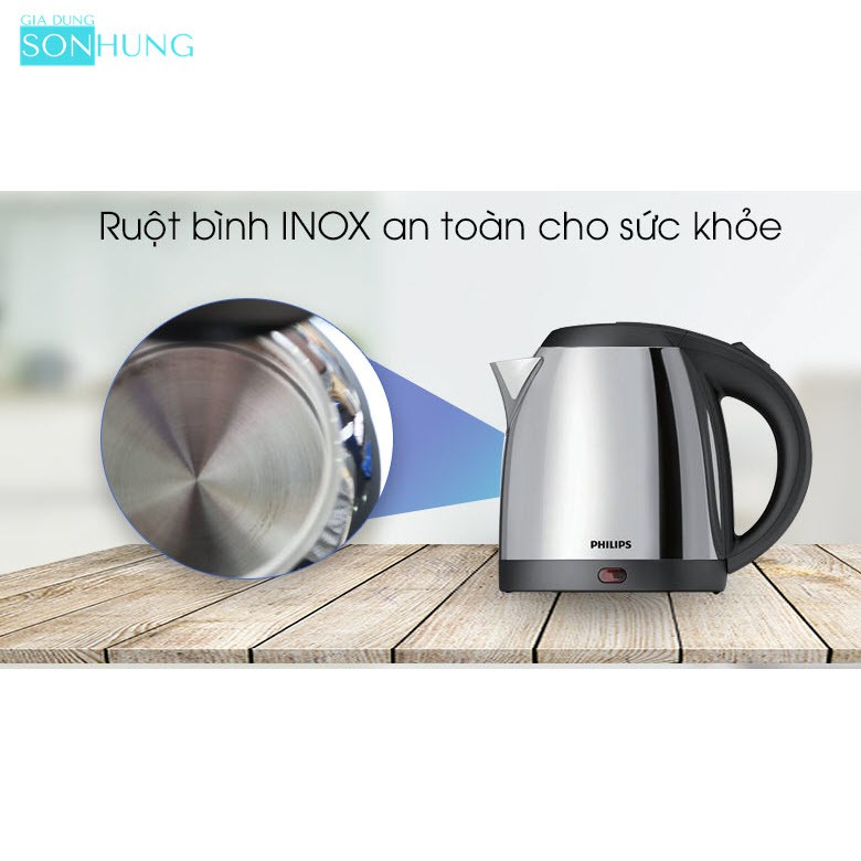 ẤM SIÊU TỐC PHILIPS HD9303 DUNG TÍCH 1.2 LÍT CÔNG SUẤT 1800W[BẢO HÀNH CHÍNH HÃNG 1 NĂM]