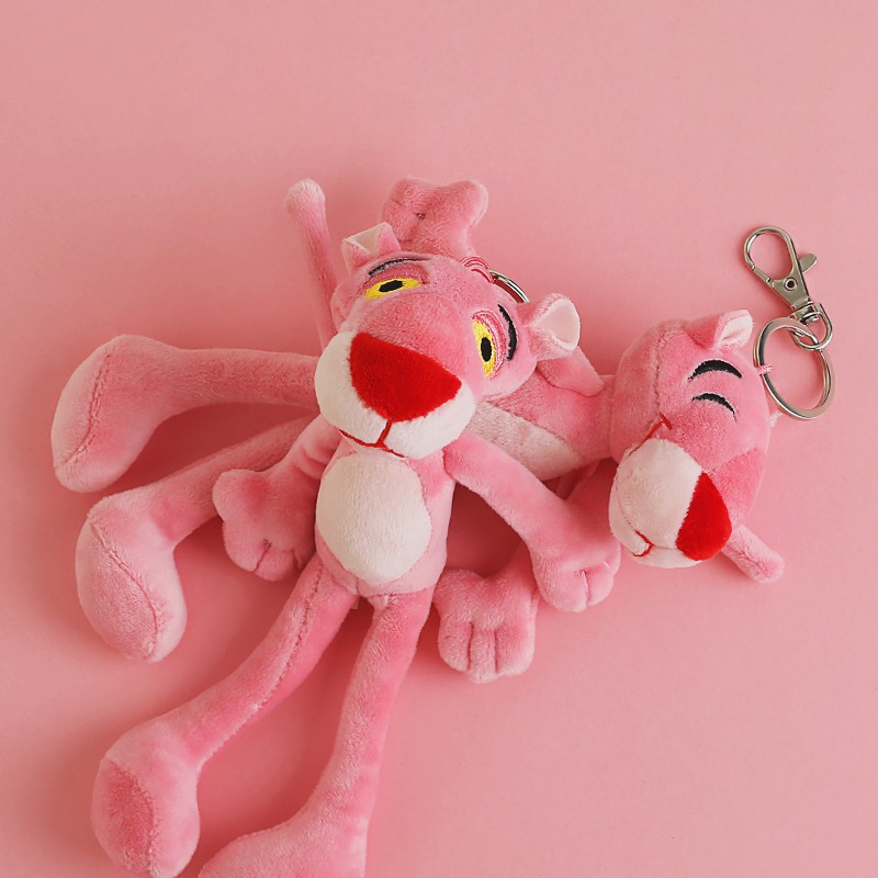 (Free Ship 50k) Móc Khóa Gấu Bông Báo Hồng Pink Panther Cute Treo Balo túi xách phong cách Hàn Quốc