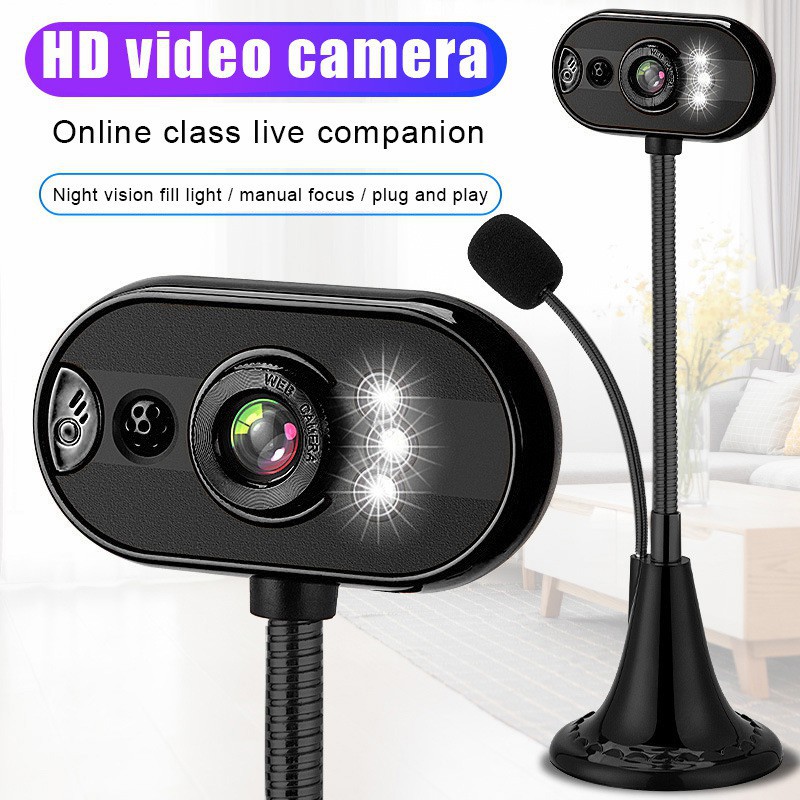 【COD】 Camera USB HD với tầm nhìn ban đêm cho máy tính để bàn Máy tính để bàn PC