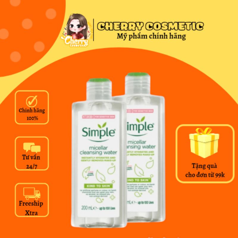[HOT SALE-XÃ KHO ] Nước tẩy trang simple