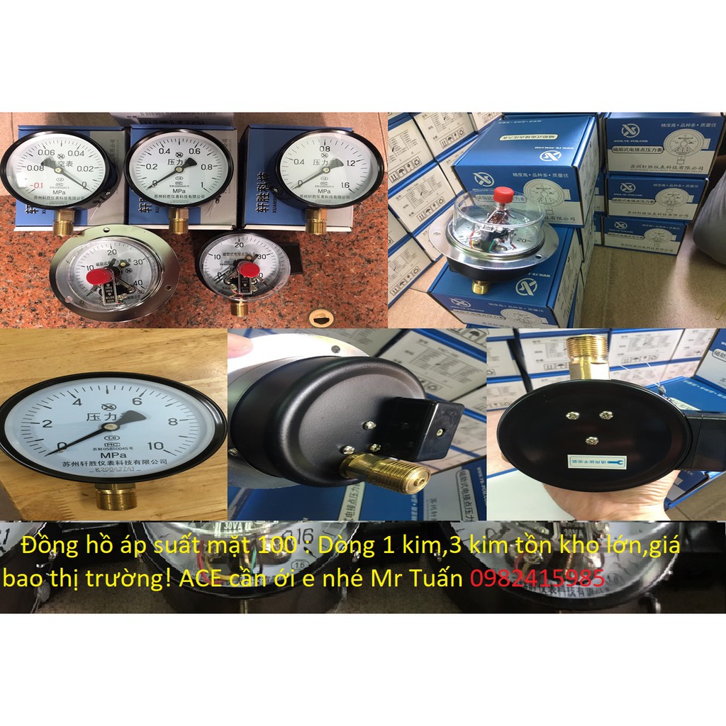 Đồng hồ áp suất Y100