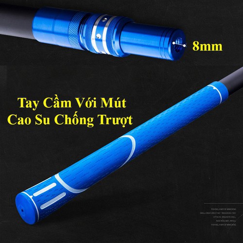 Vợt Vớt Cá Cacbon Cao Cấp Sanami Fishing-Vành tròn gấp gọn chuyên dụng câu đài câu đơn,vợt bắt cá inox