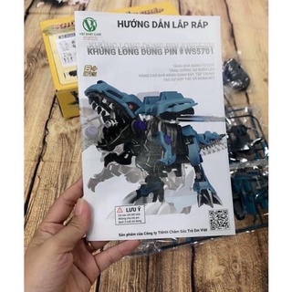 Đồ chơi khủng long lắp ráp dùng pin Enfa