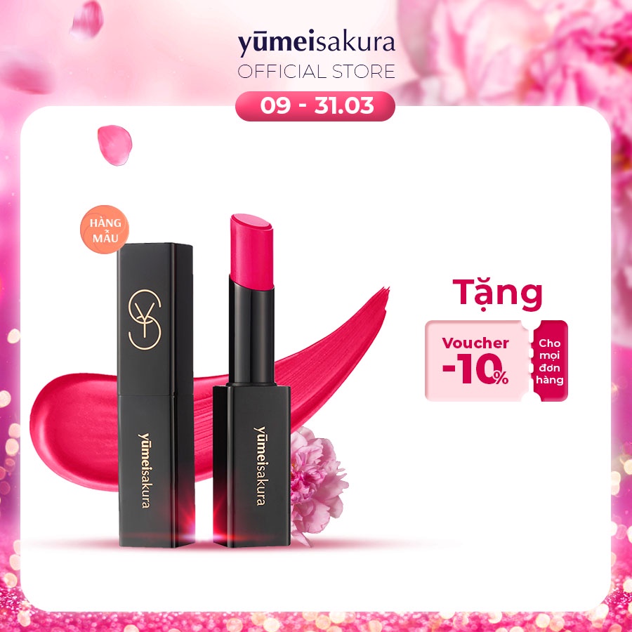 [Hàng mẫu] Son Siêu Dưỡng Khóa Màu Hồng Ruby - YMS02 - Dòng Collagen Boosting Yumeisakura