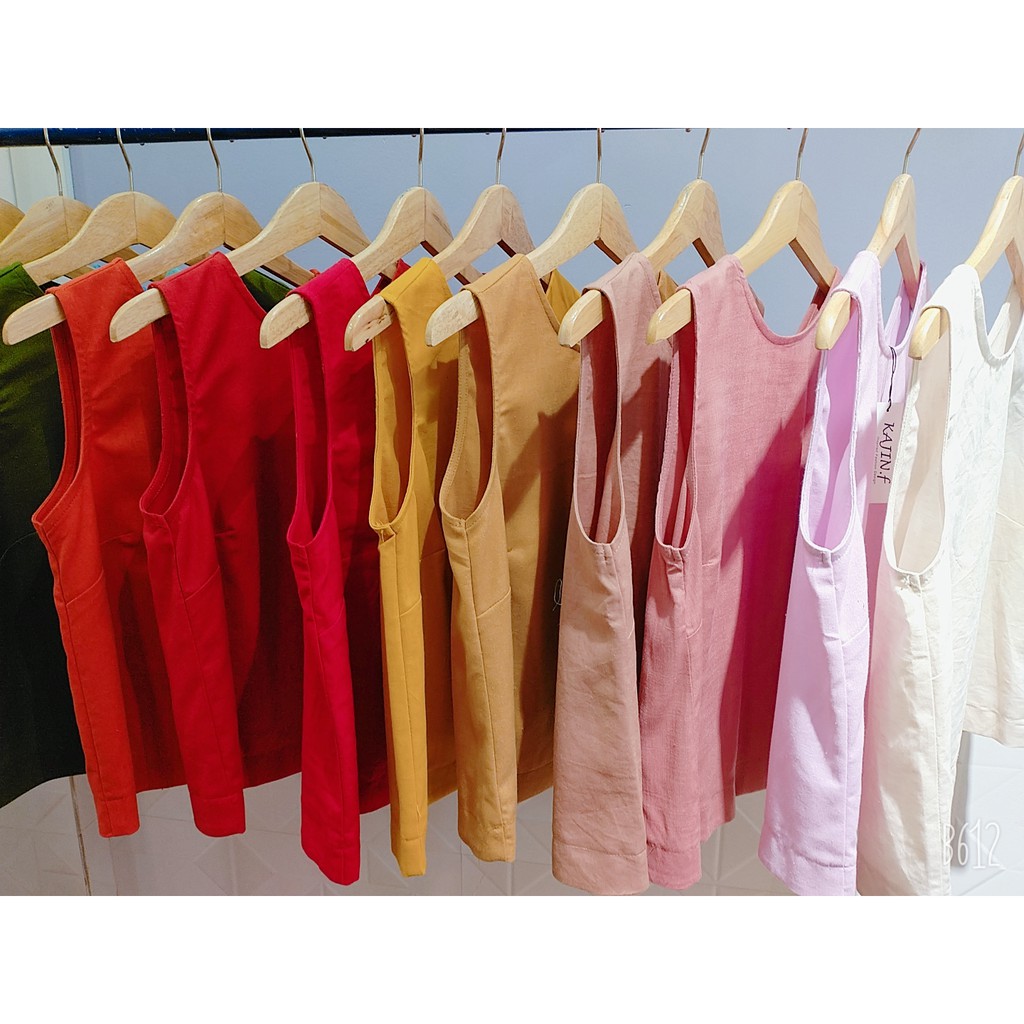 Áo Linen Nút Gỗ Sát Nách | BigBuy360 - bigbuy360.vn