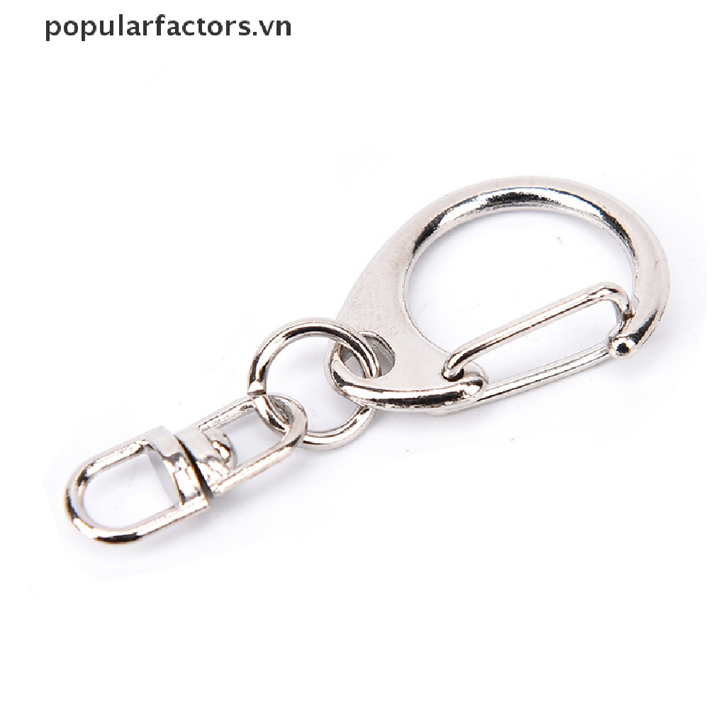 Set 10 Vòng Móc Chìa Khóa Bằng Bạc Bóng DIY