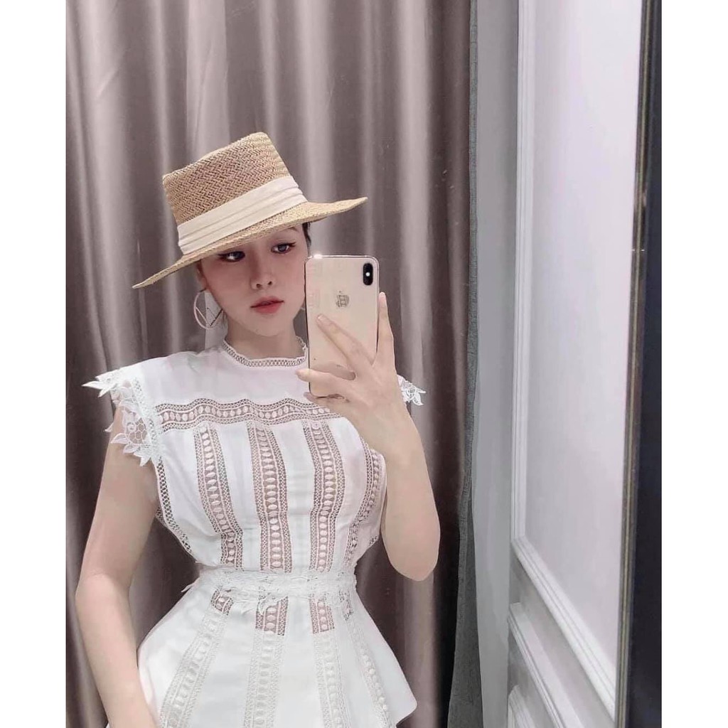 mũ cói nửa vành hot trend