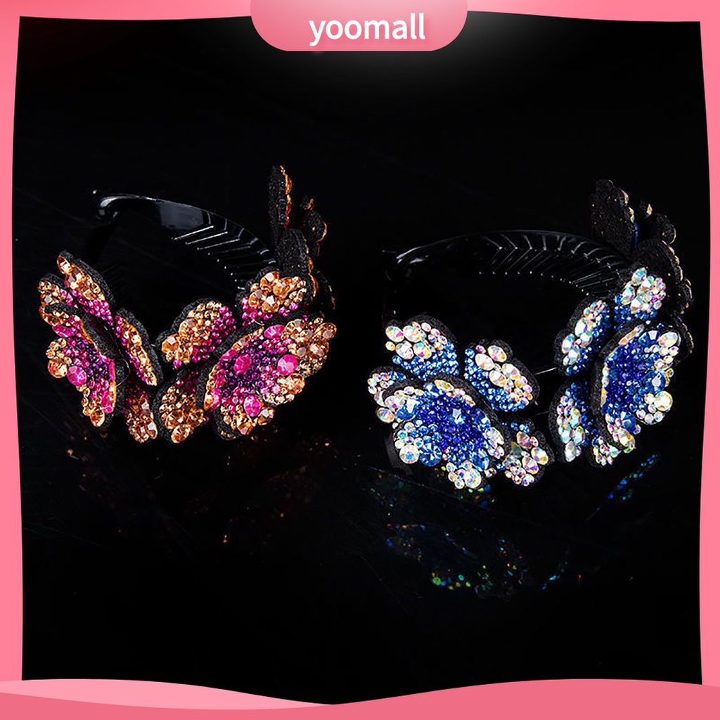 Yomall♡ Kẹp Tóc Càng Cua Đính Đá Nhiều Màu Sắc Tạo Kiểu Tóc