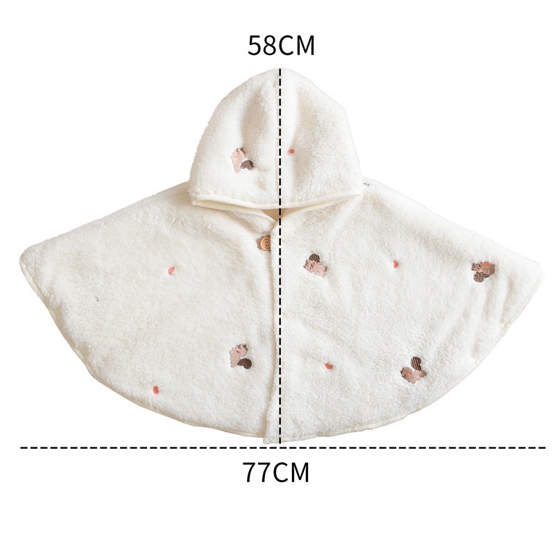 Áo Choàng Gấu  Cho Bé Giữ Ấm Siêu Xinh