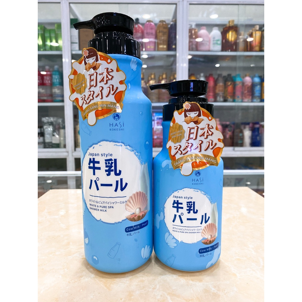 Sữa Tắm Hasi Kokeshi Dưỡng Ẩm, Làm Sáng Da Chiết Xuất Thiên Nhiên 600ml ~ 950ml