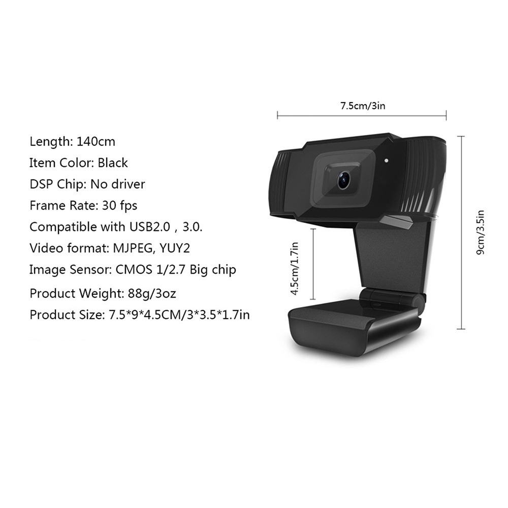 Webcam Usb 2.0 Pc 1080p Hd Có Mic Cho Pc Laptop Skype Msn | BigBuy360 - bigbuy360.vn