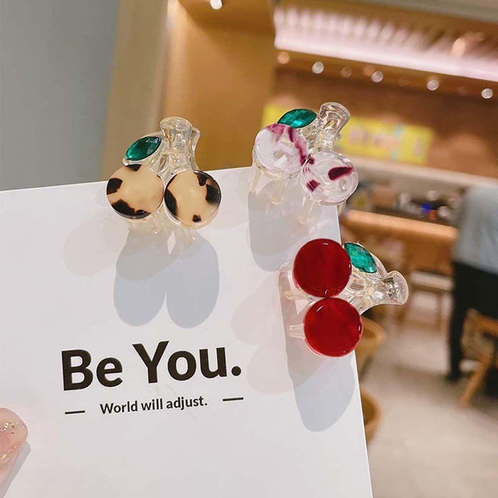 TWINKLE Kẹp Tóc Mini Họa Tiết Da Báo Đính Đá Thời Trang