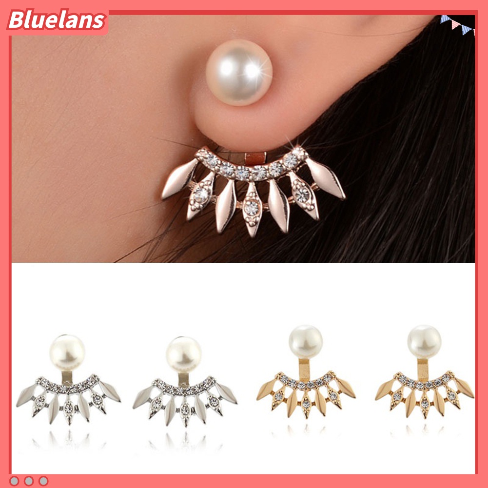 Khuyên tai đính ngọc trai giả sang trọng hợp thời trang