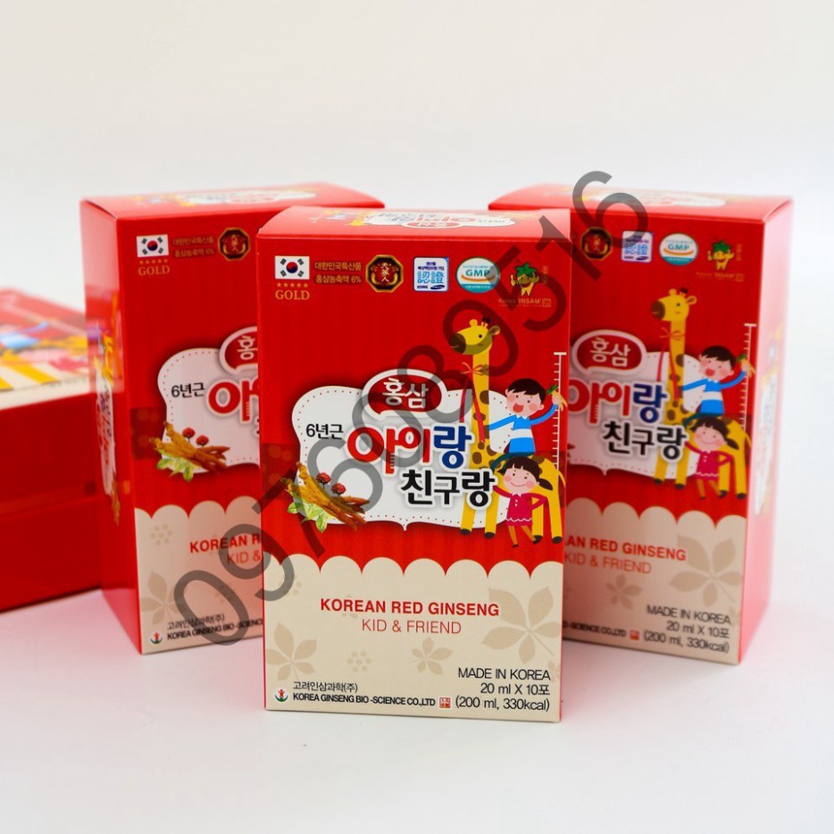 Nước Hồng Sâm Trẻ Em Baby Hươu Cao Cổ Hàn Quốc, Hộp 30 gói