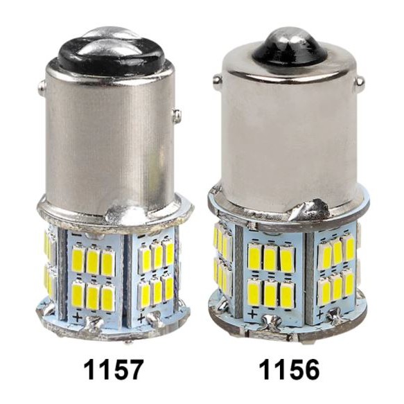 (1156/1157-54smd-3014) 1 bóng 1156 / 1157 led đèn phanh ô tô 1156, đèn hậu xe máy 1157