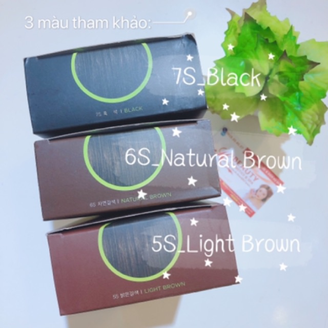 Kem nhuộm tóc màu tự nhiên thơm nhẹ nhàng The Face Shop Stylish 5 Minutes Speedy Hair Color Cream Dark Brown