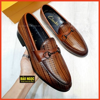 Giày Lười Nam Công Sở 💥 Giày Da Nam Da Bò Cao Cấp 💥 Đế Cao Su Đúc Cao 3cm 💥 MÃ K901