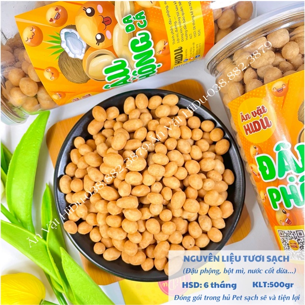 Đậu phộng da cá nước cốt dừa mix vị phô mai 500gr