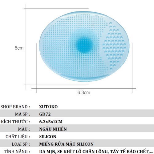 Miếng rửa mặt silicon hình giọt nước GD72