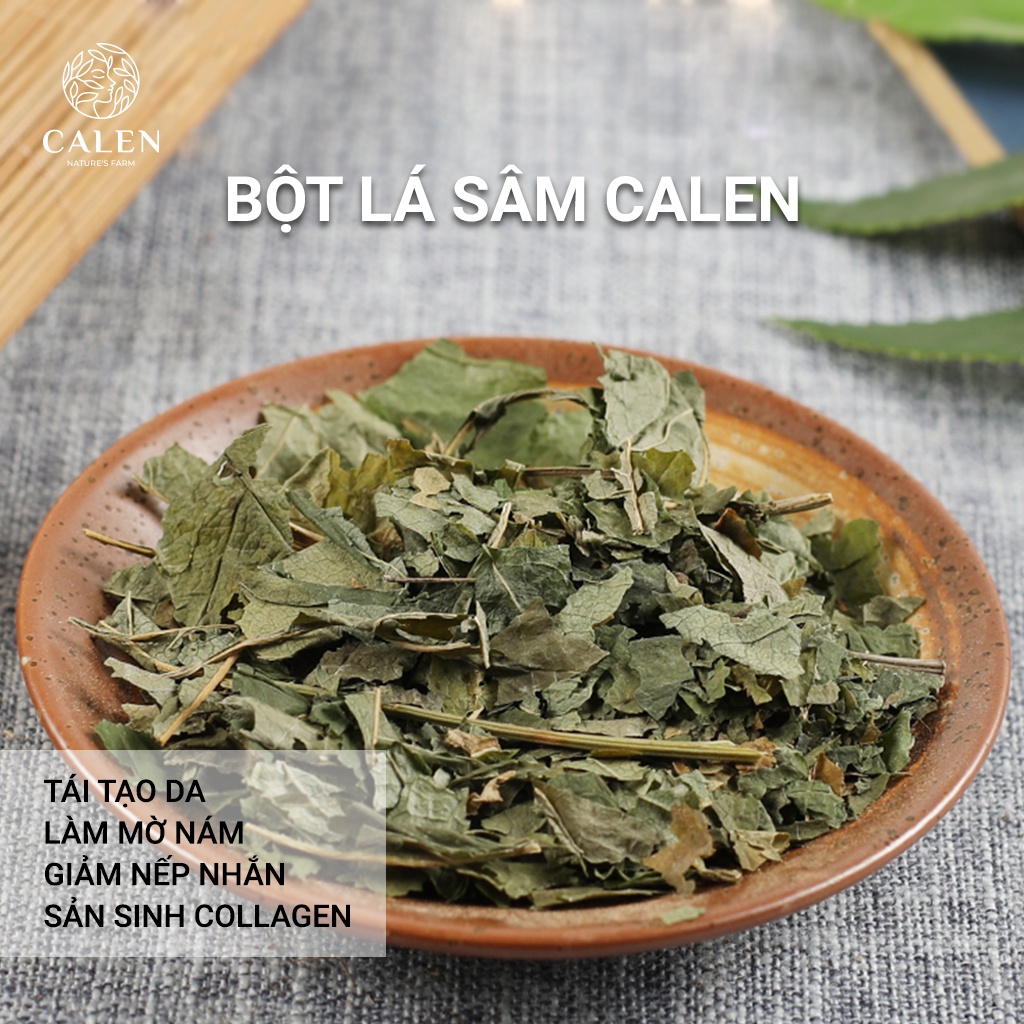 Mặt nạ lá sâm calen nguyên chất 100% đắp rửa mặt dưỡng trắng da dạng bột