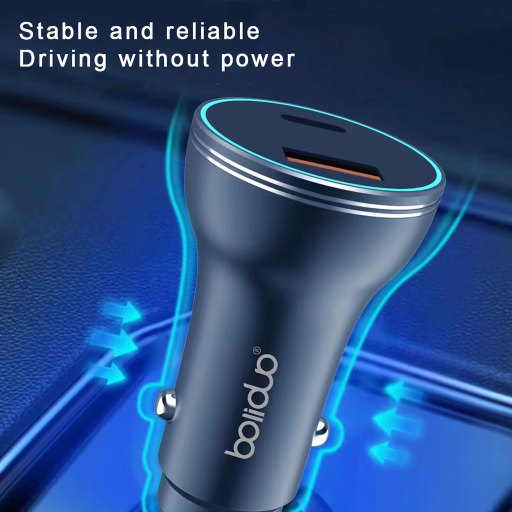 Tẩu sạc nhanh xe hơi SPRISE hai cổng USB 3.0 PD QC 3.0 thích hợp cho mọi mẫu điện thoại di động