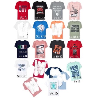 Áo bé trai The Children Place vnxk sz từ 4-16T