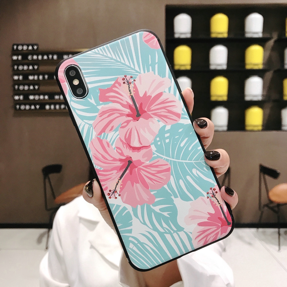 Ốp điện thoại nhựa mềm in hình hoa lá/quả dứa thanh lịch cho Samsung Galaxy A51 A71 S20 Ultra A50 M20 A7 S10 S10e S10+ S8 S9 Plus | BigBuy360 - bigbuy360.vn