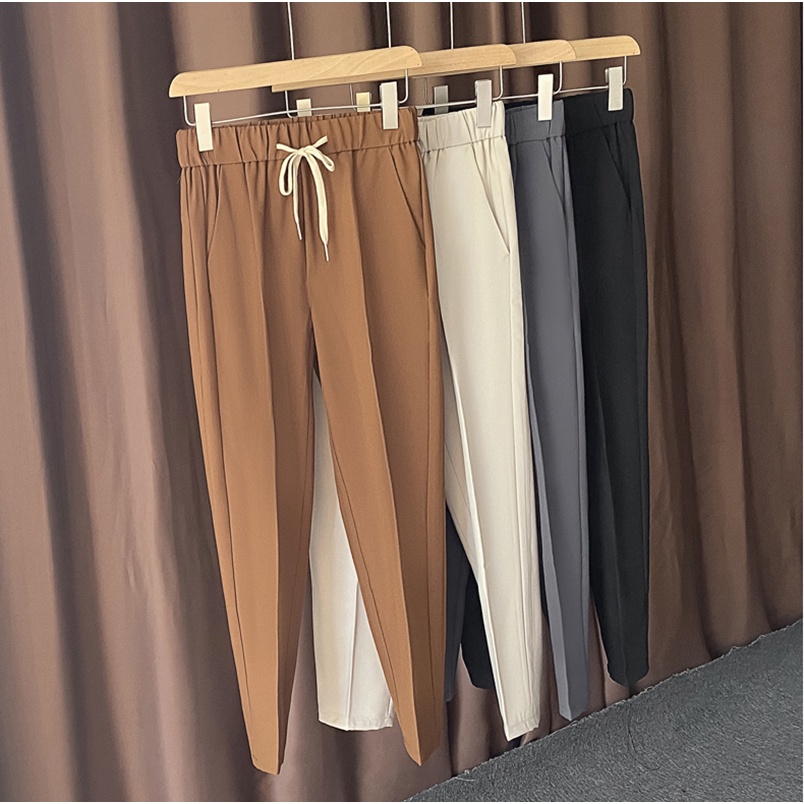 Quần Baggy Nam Ống Đứng Dáng Suông Trơn Màu Basic Phối Dây Rút Thời Trang Mixstoreno.1 QUAN NAM 114V6