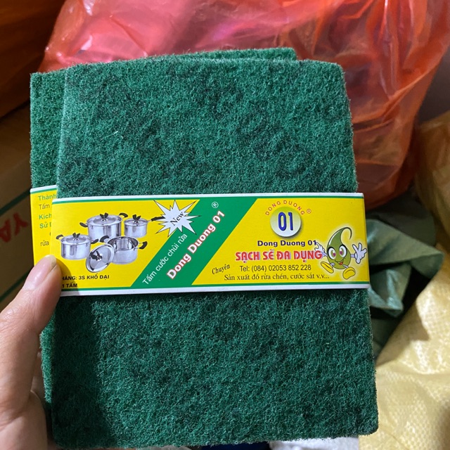 10 miếng cọ xong nồi nhám nổi 2 mặt
