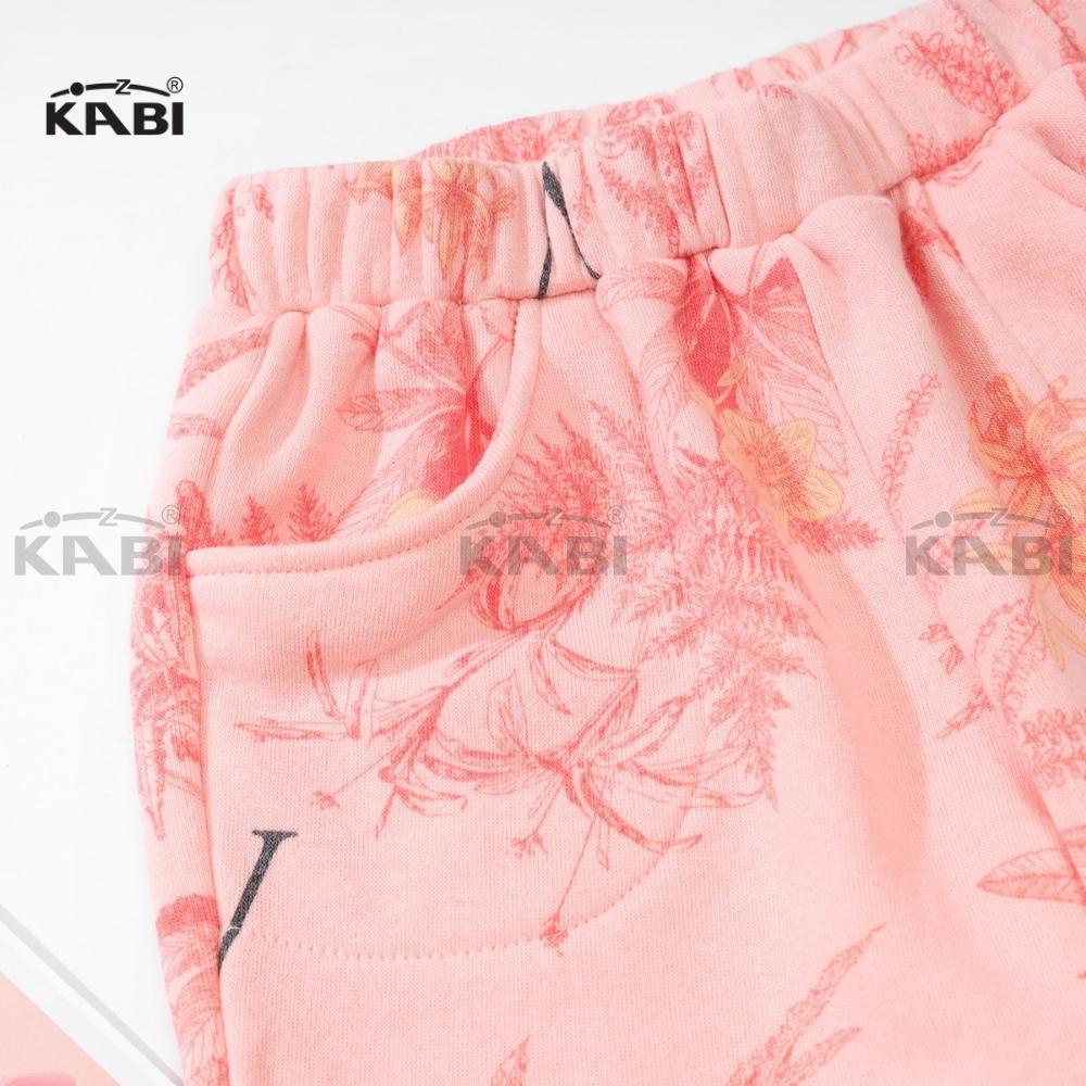 Quần đùi bé gái KABI quần shorts em bé thun cotton nỉ bốn chiều co giãn chiều có túi - GQN002