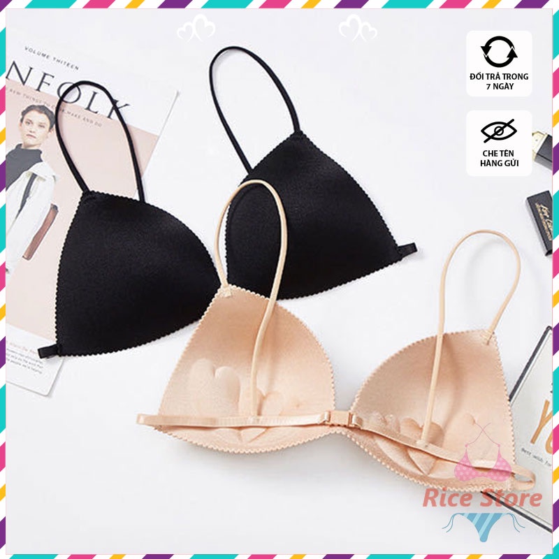 áo lót nữ 2 dây sexy cài sau nâng ngực KIMCHIBIKINI bra đúc su đệm mỏng không gọng sexy bigsize AL030