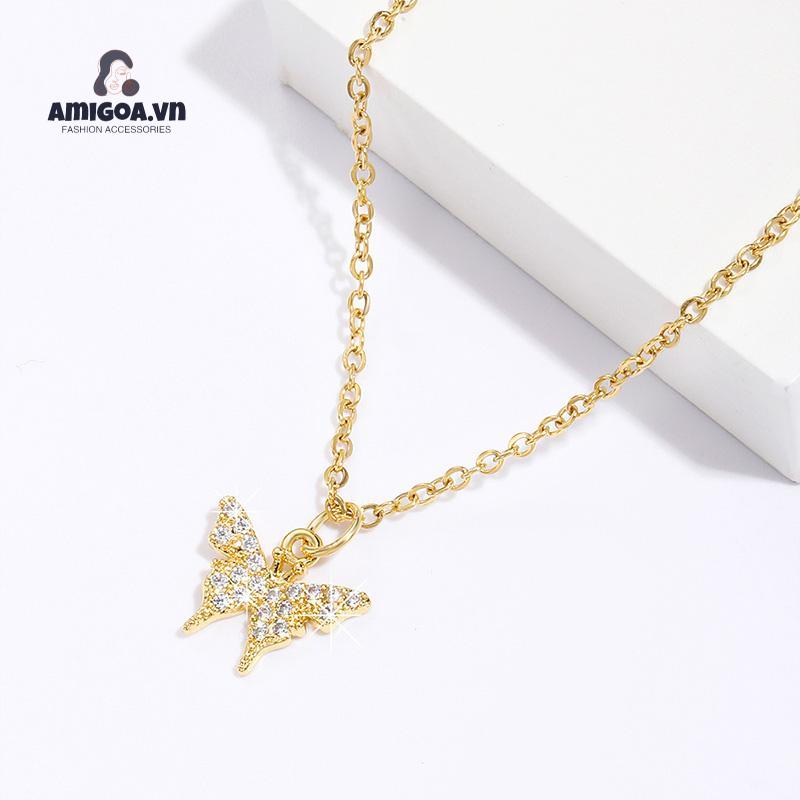 ✨✨Vòng cổ Mặt Hình Bươm Bướm Nhiều Lớp Sang Trọng Cho Nữ