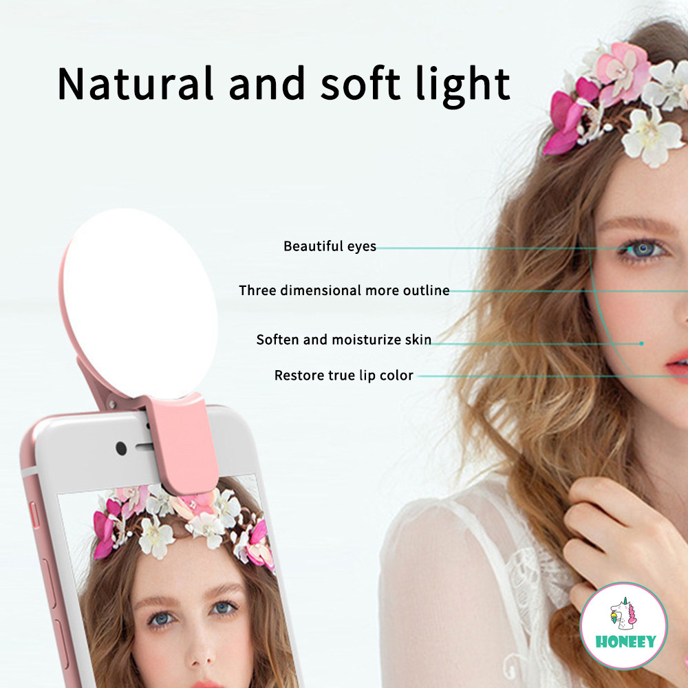 IPHONE Đèn Led Mini Gắn Điện Thoại Hỗ Trợ Chụp Ảnh Selfie Tiện Dụng