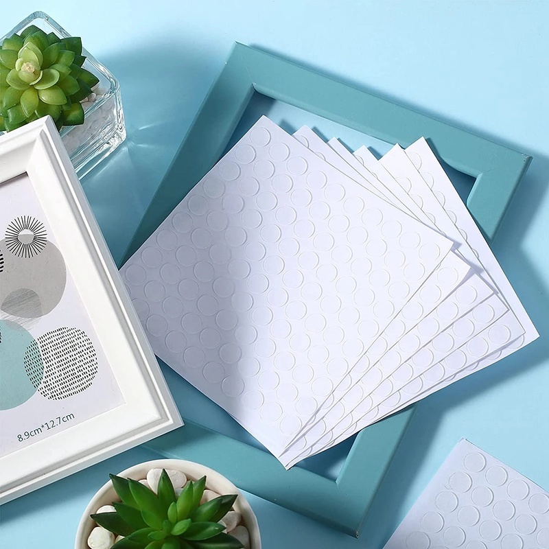 Set 50 Băng Keo Hai Mặt Hình Tròn Không Để Lại Dấu Vết Chống Thấm Nước