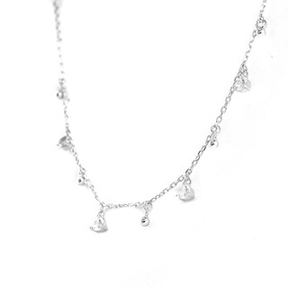 Dây Chuyền Bạc Blue Peach Đá Sparkle DC332