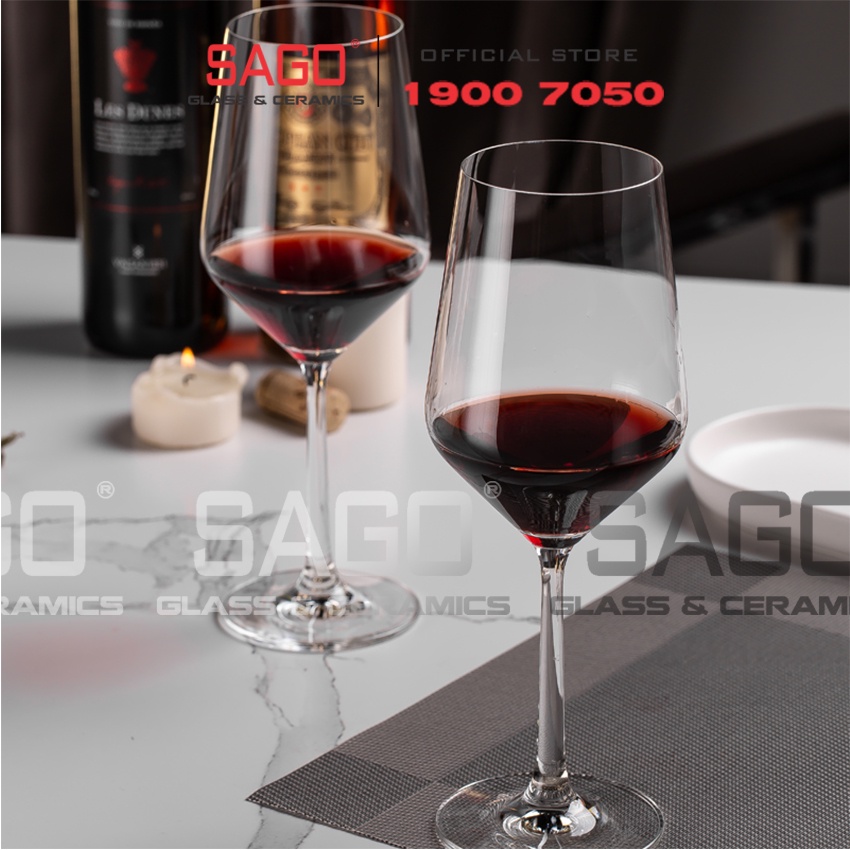 Ly thủy Tinh Pha Lê IDELITA Diamond Red wine Crystal Glasses 680ml , 540ml , 400ml ,  350ml | Tùy Chọn Dung Tích