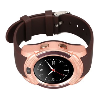 Đồng hồ thông minh Smartwatch V8 mặt tròn cao cấp Vàng Đồng